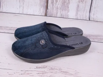 Obrázok produktu pre Pantofle papuče Inblu 5D20-004 tmavomodré s kvietkom 37