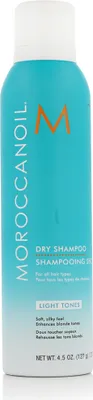 A product shot of a bottle of Moroccanoil Dry Shampoo for Light Tones.