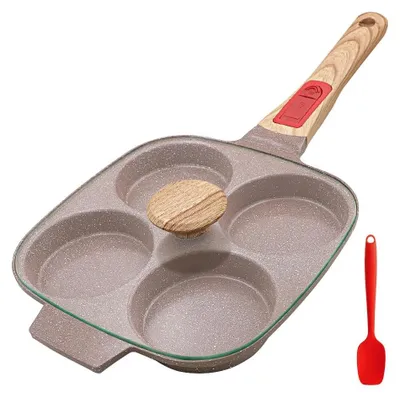 Obrázok produktu pre Omgoods – Keramická forma na varenie vajíčok s pokrievkou – Nepriľnavý povrch, vhodná pre 4 vajíčka