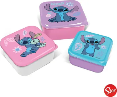 Produktbild von Stitch - Akwarela - Pudełka Na Przekąski - 3 Szt.
