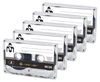 Produktbild von Soundmaster MC90, Audiokassetten, 90 min, 5 Stück(e), 338 g, 70 mm, 110 mm