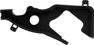A black rubber gasket is shown against a white background.