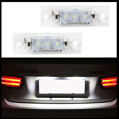 Für VW T5 T6 Passat 3BG 3C B5 B6 Touran 2x LED PREMIUM Kennzeichenbeleuchtung in der Farbe von GOLDCAR