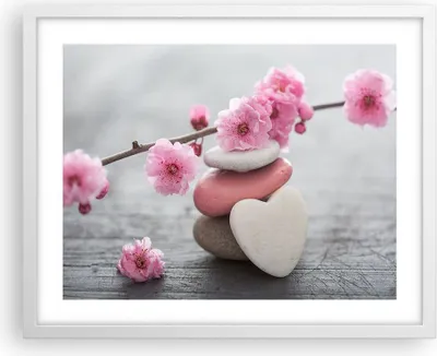 Produktbild von Gerahmtes Poster - Weißer Rahmen - Yoga weiblich Blume Gesundheit - 50x40 cm - Wand Bild - Wanddeko - Wandbilder - Wandposter - Bilderrahmen - Bilder - Kunstdruck - Wandbild - P2WAA50x40-3178