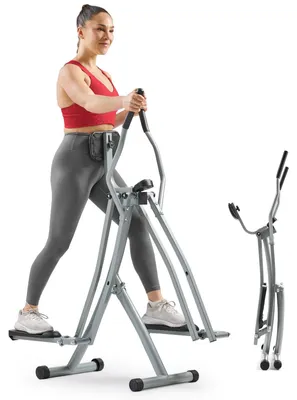 Zdjęcie produktu dla Orbitrek - Składany - Do 100 kg - Wyświetlacz LCD - Czarny