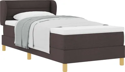 Obrázok produktu pre vidaXL Box spring posteľ s matracom tmavohnedá 90 x 190 cm látka