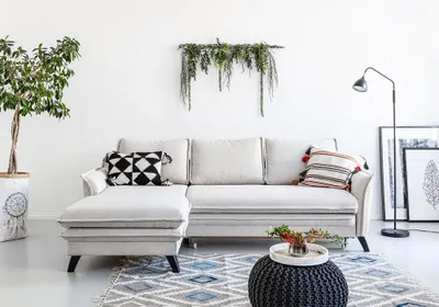 Produktbild von MIUFORM Charming Charlie - Ecksofa mit Bettfunktion und Bettkasten L-FORM LINKS - 228x150cm -  Beige - Sofa Schlafsofa Couch