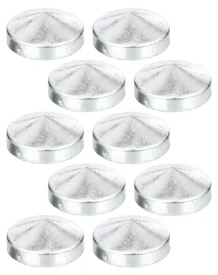 Produktbild von Alberts 843175 Pfostenkappe für Holzpfosten, flache Form, feuerverzinkt, Ø100 mm, 10er Set