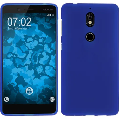 Produktbild von PhoneNatic Case kompatibel mit  Nokia 7 - blau Silikon Hülle matt Cover