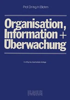 Obrázek produktu pro Organisation, Information und Überwachung