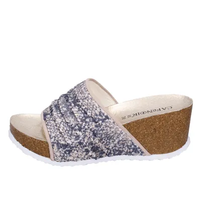 Image de Sandales CAFè NOIR MHA912 pour femme, à paillettes, beige BF446 - Pointure : 38