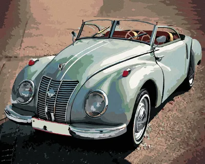 Produktbild von Zuty - Malen nach Zahlen - GRÜNES AUTO AUDI, 40x50 cm, mit Keilrahmen (bereits gespannt)