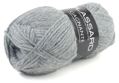 Imagen del producto de Hilo para tejer "Gagnante", color gris - Plassard