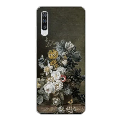 Produktbild von MuchoWow® Handyhülle Schutzhülle Hülle für Samsung Galaxy A70 Stilleben mit Blumen - Alte Meister - Malerei Silikon Softcase Handy Hülle - Schutzhaube