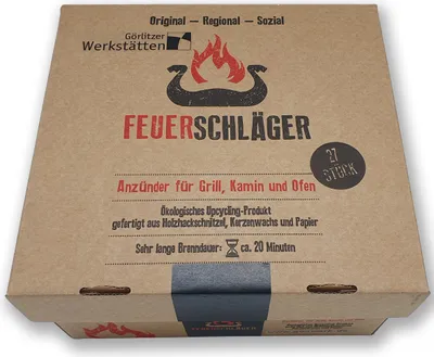 Produktbild von Feueranzünder 27 Stück, geruchsneutral, umweltfreundlich, Upcycling Produkt, Brenndauer ca. 20 Minuten
