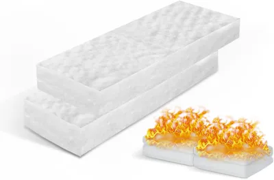 Imagen del producto de Lana cerámica, resistente al calor, 2 unidades, para chimeneas de bioetanol