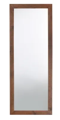 Immagine prodotto di MO.WA Specchio da parete con cornice in legno, rustico 57x147, marrone, specchio rustico rettangolare per camera da letto, bagno, specchio per corridoio, specchio per guardaroba