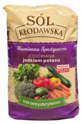 Zdjęcie produktu dla Sól kamienna z Kłodawy, jodowana jodkiem potasu, 1 kg – Kopalnia Soli w Kłodawie