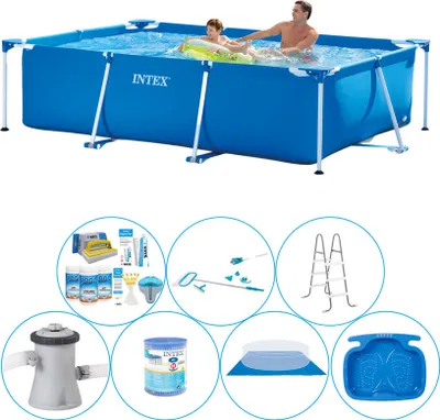 Obrázek produktu pro Rámový bazén Intex Rechteckig 260x160x65 cm - 8-teilig - All-in-1-Pool-Paket
