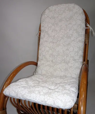 Produktbild von Rattani - Polster für Schaukelstuhl , Ersatzpolster Rattan Schaukelstuhl Gr. 125 x 50 x 7 cm, Fb. Mirha Leinen Rose White -  EU