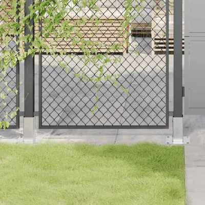 Produktbild von "2026 Aktion"Pfostenträger Quadratisch 4Stk. Silber 71x71mm Verzinkter Stahl Promotion949899 - Zaunzubehör