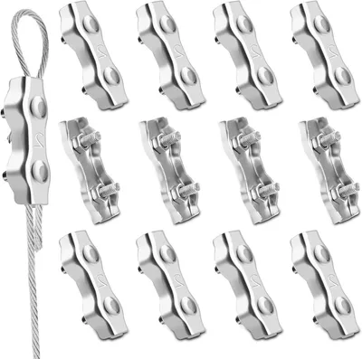 Productafbeelding van Kabelklemmen - Staalkabel bevestiging - Vastzetten staalkabel - Roestvrij staal 304 - 2 mm - Zilverkleurig