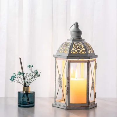 Productafbeelding van DECORKEY Lantaarn, decoratief, voor binnen en buiten, 36,7 cm, kaarsenhouder, decoratie