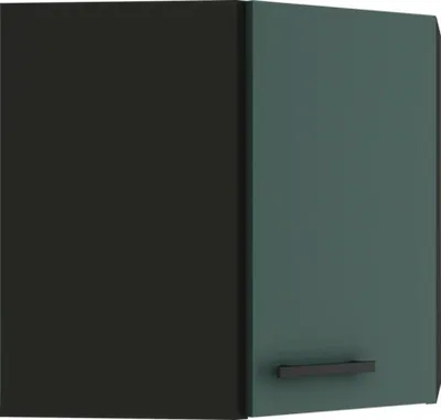 Zdjęcie produktu dla Optifit szafka ścienna narożna Verona405 WxDxH 60 x 34,6 x 57,6 cm zielony matowy demontowany zawias odwracalny KUVE OED606-9+