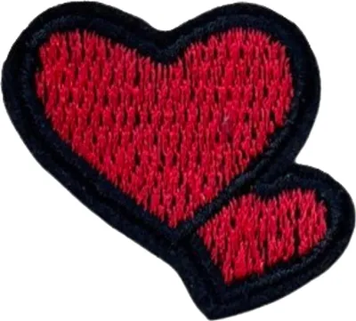 Produktbild von Herz-Herzen-Emblem-Aufnäher zum Aufbügeln