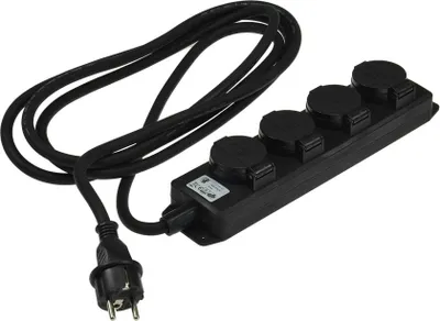 Zdjęcie produktu dla Listwa z gniazdami ogrodowymi ChiliTec do zastosowań zewnętrznych, 4-drożna IP44, kabel zasilający 3 m