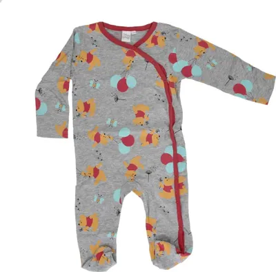 Produktbild von Disney Winnie der Pooh Baby Kleinkind Strampler Einteiler – Grau / 86/92