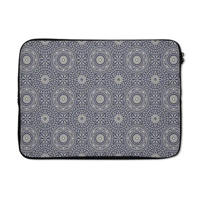 Produktbild von MuchoWow® Laptop Hülle 13 Zoll Mandala - Blau - Muster Laptoptasche - Laptophülle - Sleeve - Rundumschutz
