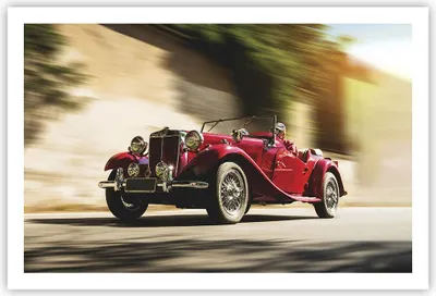 Produktbild von Poster - Poster ohne Rahmen - Mg Rot Auto - 91,5x61 cm - Wand Bild - Wanddeko - Wandbilder - Kunstposter - Wandposter - Bilder - Kunstdruck - Wanddekoration - Wandbild - P2XAA91x61-4364