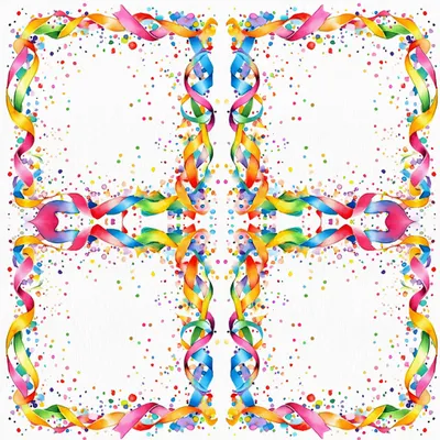 Produktbild von Servietten Papier 33x33cm 3-lag mit Girlanden & Konfetti Motiv 20 Stk.