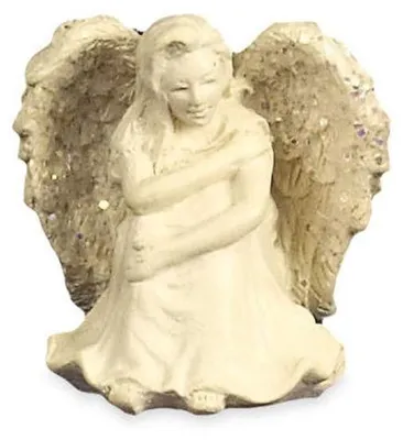 Engelfigur Hope, mehrfarbig, 17x5x3 cm, Stein, modern