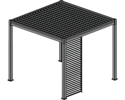 Image de Panneau d'ombrage 1 m horizontal pour pergola bioclimatique Rojaplast