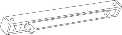 Image de GEZE Glissière T-Stop p.TS3000V/TS5000/TS5000L argent méc.