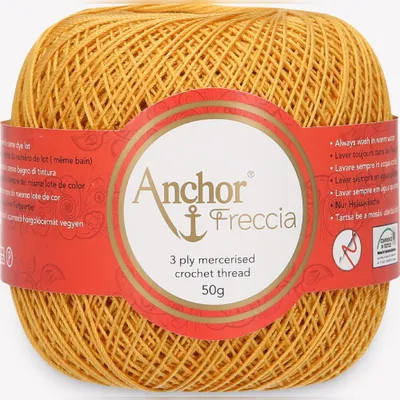 Produktbild von Anchor Freccia 12 – feines Baumwollgarn zum Häkeln (Farbe 00320)