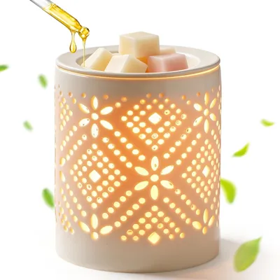 Productafbeelding van Keramische waxsmeltverwarmer, elektrische geurlamp, wit