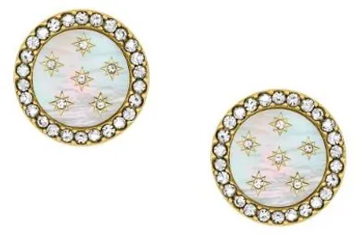 Produktbild von Fossil Ohrstecker Classic Mother of Pearl Edelstahl Goldton JF04868710