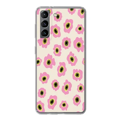 Produktbild von MuchoWow® Handyhülle Schutzhülle Hülle für Samsung Galaxy S21 Blume - Muster - Abstrakt Silikon Softcase Handy Hülle - Softcase - Geburtstag Teenager