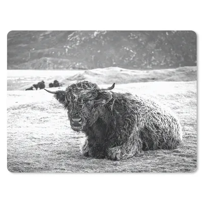 Produktbild von MuchoWow® Mauspad Mousepad Schottischer Highlander - Berg - Tiere 40x30 cm - Mousepads - Maus Mat - Pad - Mausunterlage - Anti Rutsch