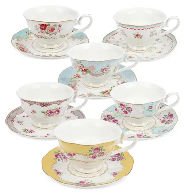 Obrázok produktu pre Sada šiestich farebných porcelánových šálok na kávu