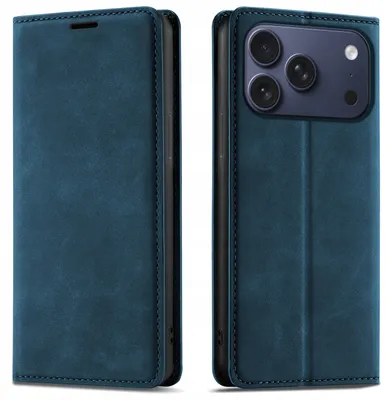 Immagine prodotto di Custodia a libro per iPhone 17 Pro | 18 Pro, con chiusura magnetica, realizzata in pelle e vetro
