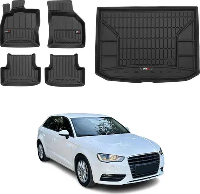 Immagine prodotto di Set di tappetini e fodere per bagagliaio OMAC per Audi A3 8V Sportback 2012-2020 in gomma 5x