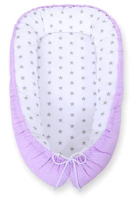 Image de Bobono lit de bébé Premium cocon violet 55x95 cm