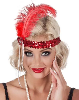 Produktbild von Boland 600618, Karnevalskostüm-Kopfband, Erwachsener, Weiblich, Polyethylen, Polyester, Feather, Polystyrene, Acryl, Rot, 30 g