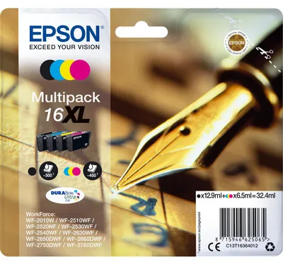 Produktbild von Epson DURABrite Ultra XL Multipack BK/C/M/Y T 163 T 1636