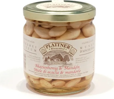Produktbild von Mandeln in Akazienhonig Plattner 475 gr.