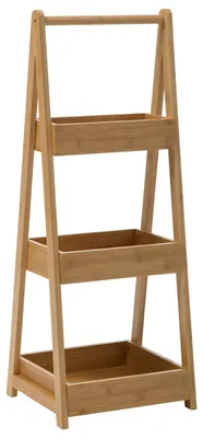 Produktbild von 5Five Simply Smart Badezimmerregal 3-stufig, Aufbewahrungsständer, Bambus, 78 cm, 17423
